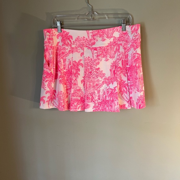 2-pieces Lilly Pulitzer Pink and White Ruffle Blouse(szL) and Tennis Skort(sz12) - Picture 6 of 12